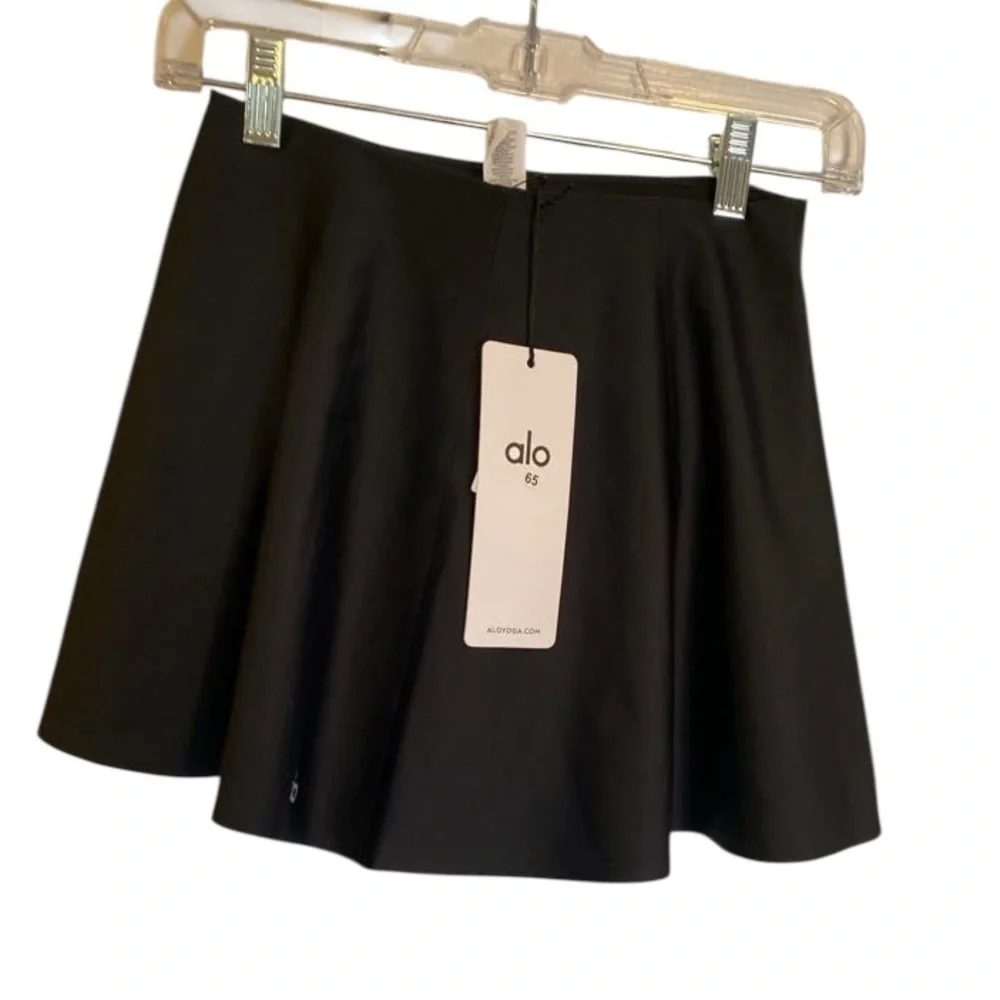 NWT Alo airlift down the line tennis skirt BLACK Size:XXS